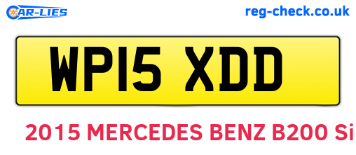 WP15XDD are the vehicle registration plates.