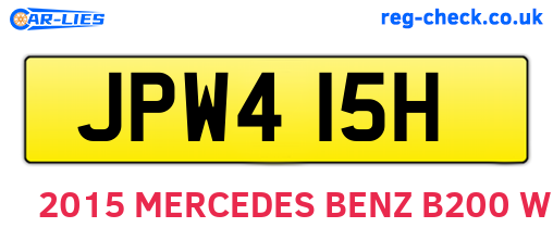 JPW415H are the vehicle registration plates.