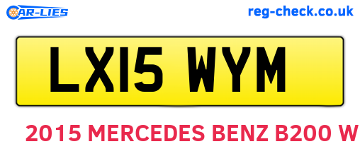LX15WYM are the vehicle registration plates.