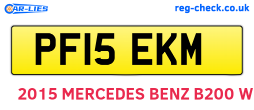 PF15EKM are the vehicle registration plates.