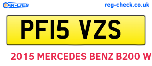 PF15VZS are the vehicle registration plates.