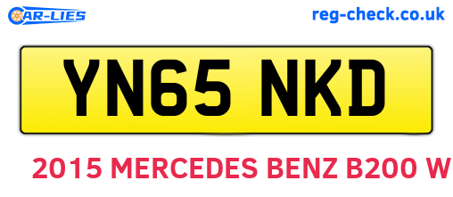 YN65NKD are the vehicle registration plates.