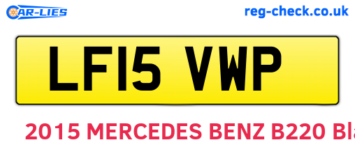 LF15VWP are the vehicle registration plates.