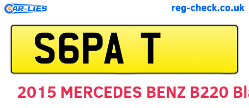 S6PAT are the vehicle registration plates.