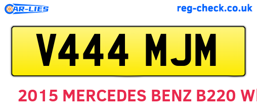 V444MJM are the vehicle registration plates.