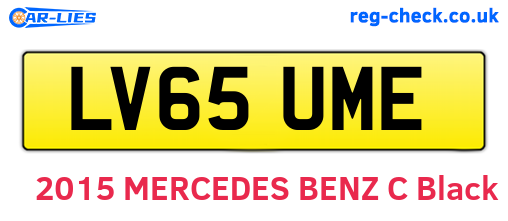 LV65UME are the vehicle registration plates.