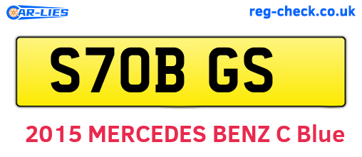 S70BGS are the vehicle registration plates.
