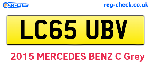 LC65UBV are the vehicle registration plates.