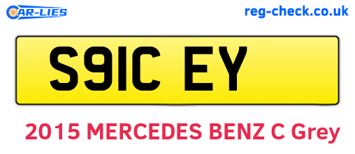 S91CEY are the vehicle registration plates.