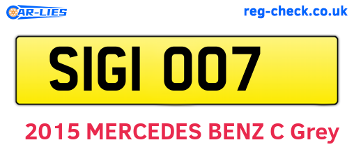SIG1007 are the vehicle registration plates.