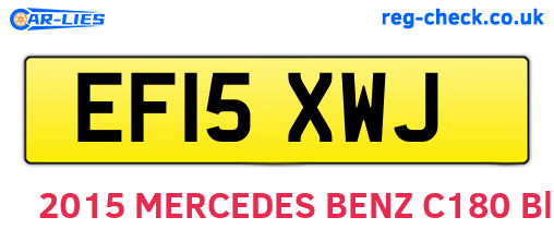 EF15XWJ are the vehicle registration plates.