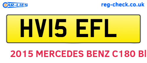 HV15EFL are the vehicle registration plates.