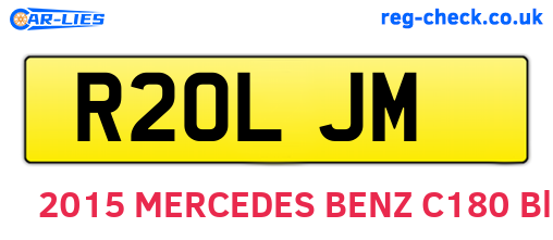 R20LJM are the vehicle registration plates.