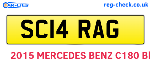 SC14RAG are the vehicle registration plates.