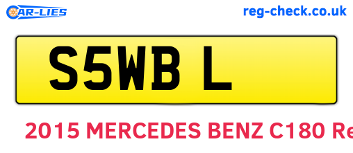 S5WBL are the vehicle registration plates.