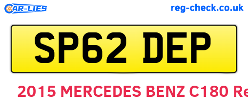 SP62DEP are the vehicle registration plates.