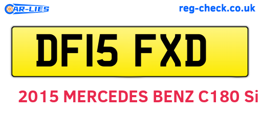 DF15FXD are the vehicle registration plates.