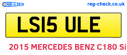 LS15ULE are the vehicle registration plates.