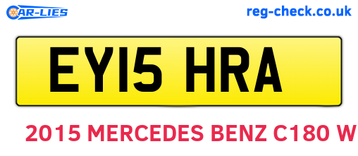 EY15HRA are the vehicle registration plates.