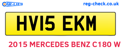 HV15EKM are the vehicle registration plates.