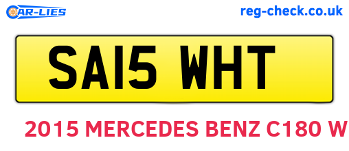 SA15WHT are the vehicle registration plates.