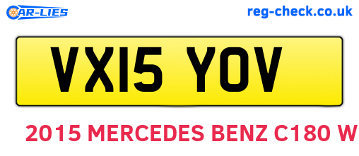 VX15YOV are the vehicle registration plates.