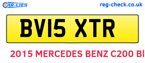 BV15XTR are the vehicle registration plates.