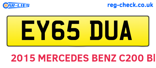 EY65DUA are the vehicle registration plates.