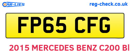 FP65CFG are the vehicle registration plates.