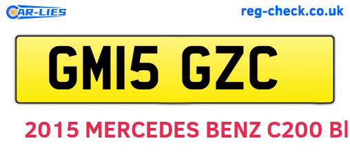 GM15GZC are the vehicle registration plates.