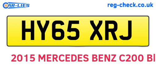 HY65XRJ are the vehicle registration plates.