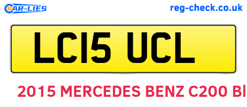 LC15UCL are the vehicle registration plates.