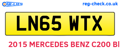 LN65WTX are the vehicle registration plates.