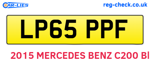 LP65PPF are the vehicle registration plates.