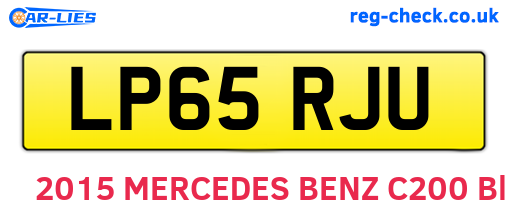 LP65RJU are the vehicle registration plates.