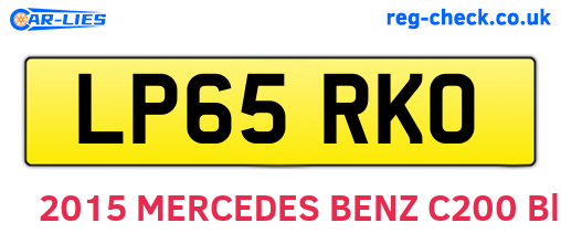 LP65RKO are the vehicle registration plates.