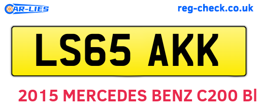 LS65AKK are the vehicle registration plates.
