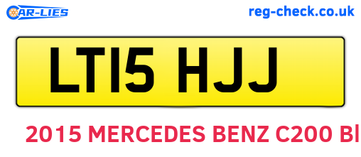 LT15HJJ are the vehicle registration plates.