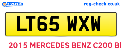 LT65WXW are the vehicle registration plates.