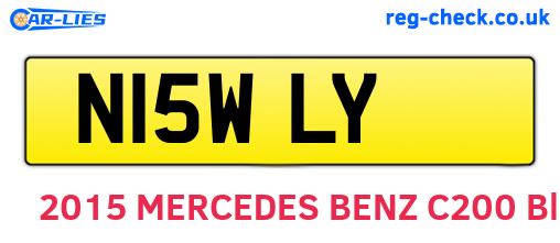 N15WLY are the vehicle registration plates.
