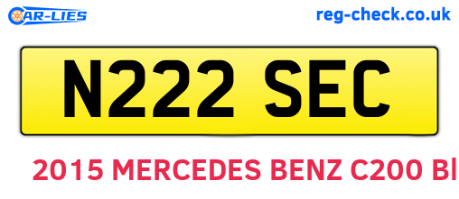 N222SEC are the vehicle registration plates.