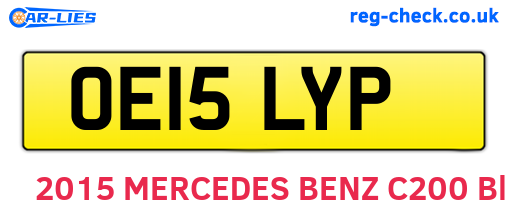 OE15LYP are the vehicle registration plates.