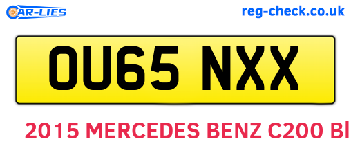 OU65NXX are the vehicle registration plates.