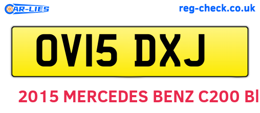 OV15DXJ are the vehicle registration plates.