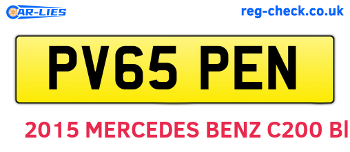 PV65PEN are the vehicle registration plates.
