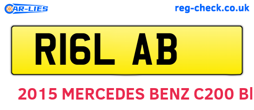 R16LAB are the vehicle registration plates.