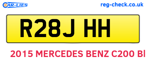 R28JHH are the vehicle registration plates.
