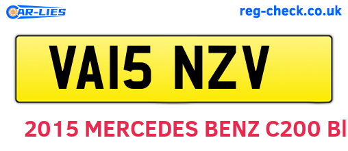 VA15NZV are the vehicle registration plates.