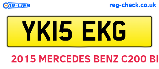 YK15EKG are the vehicle registration plates.