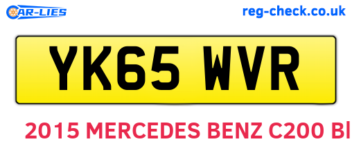 YK65WVR are the vehicle registration plates.